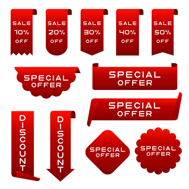 设置丝带标签横幅收集图片下载