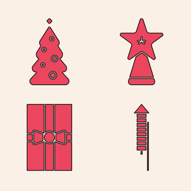 用烟花火箭放圣诞树图片下载