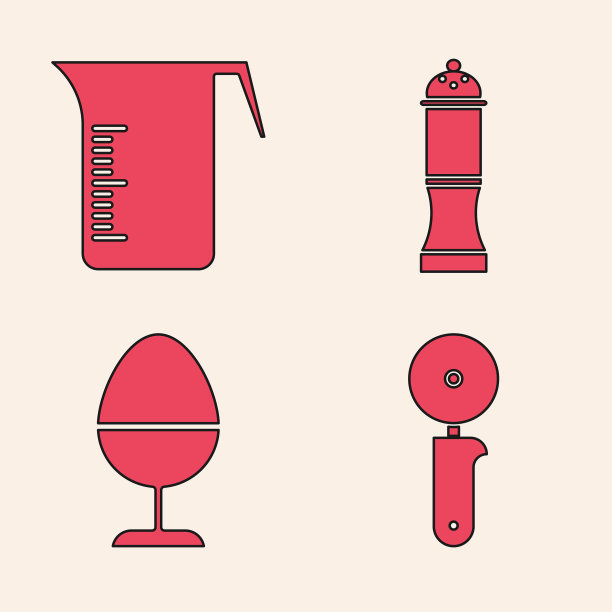 放披萨刀，量杯，辣椒和鸡肉图片下载