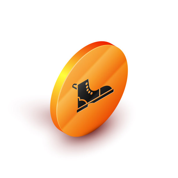 等距徒步靴图标孤立在白色图片下载