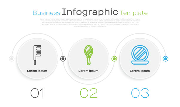 设线发刷手镜和化妆粉图片下载
