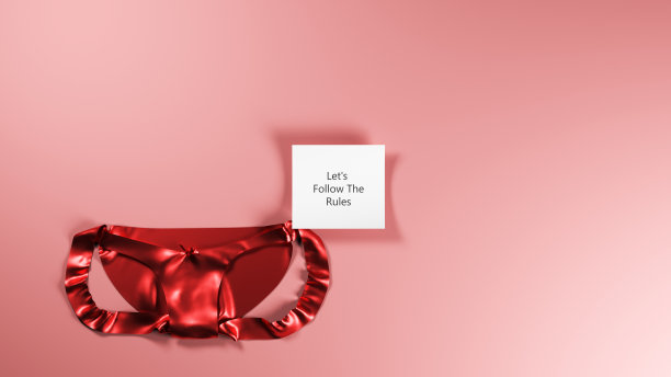 女性内衣设计像外科手术口罩与纸条图片下载