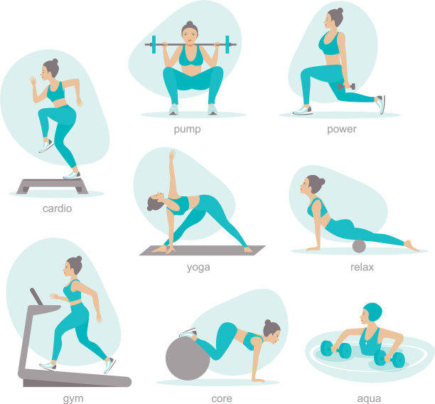 健身房活动可以让女人锻炼身体图片下载