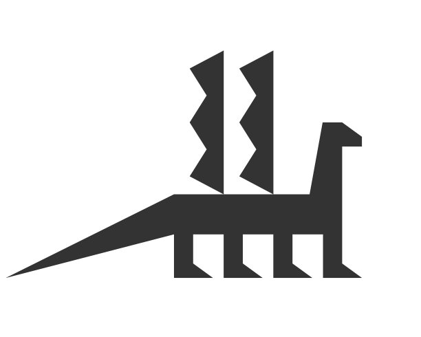 龙标志模板黑白剪影图片下载