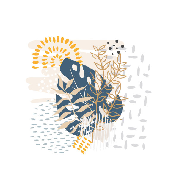 手绘抽象花卉背景孤立上图片下载