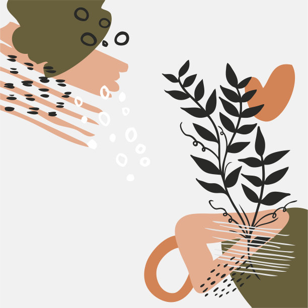 现代抽象花卉艺术的背景图片下载