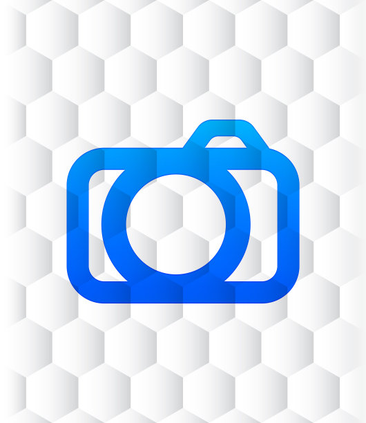相机图标六边形无缝图案抽象白色背景图片下载