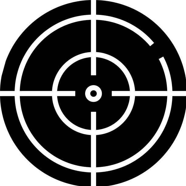 目标黑色图标概念图片下载