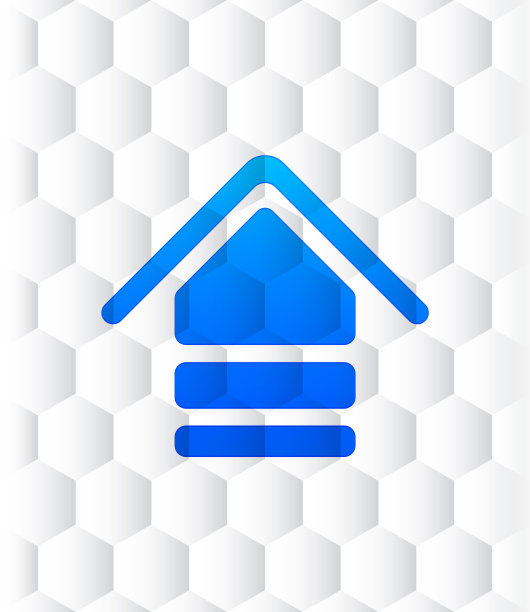 上传图标六边形无缝图案抽象白色背景图片下载