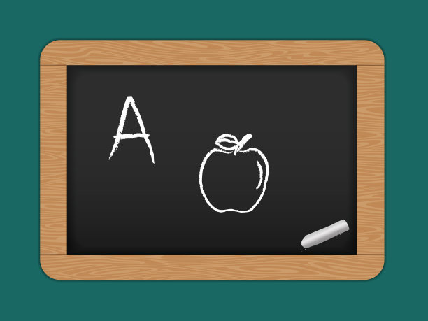 木制框架的黑板图片下载