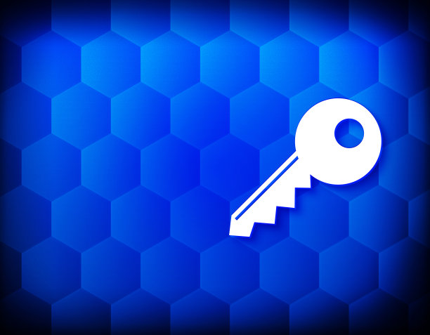 关键图标六边形创意抽象蓝色背景无缝六边形插图设计图片下载