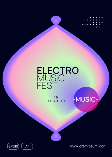 夏季海报和音乐节传单。图片下载