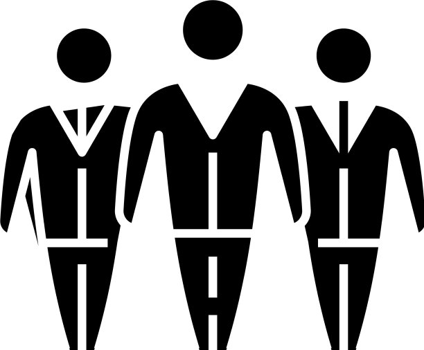 团队黑色图标概念平面图片下载