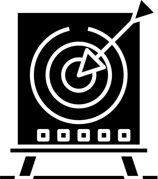 目标图表黑色图标概念图片下载