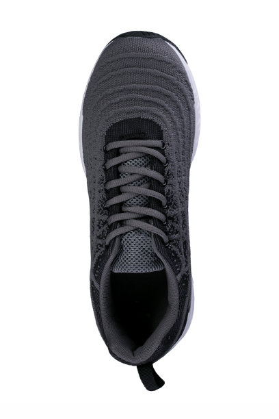 运动鞋子。灰色运动鞋制成的织物俯视图图片下载