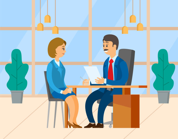 Bass和Woman in Office，面试新工作图片下载