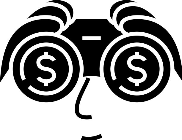 搜索利润黑色图标概念图片下载