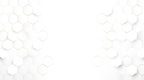 抽象技术，未来的数字高科技概念。抽象的白色和金色六角形背景。豪华白色图案。矢量图图片下载