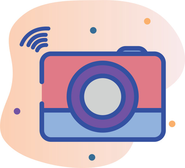 孤立的相机线填充块样式图标图片下载