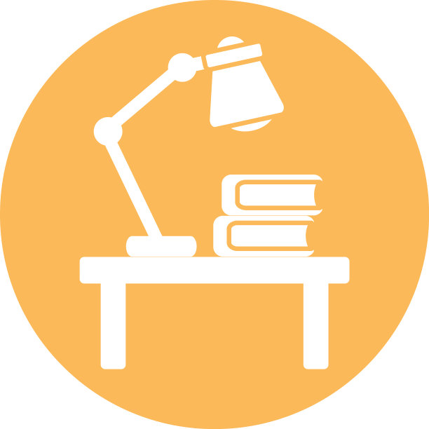 学校课本和台灯的桌子剪影块图片下载