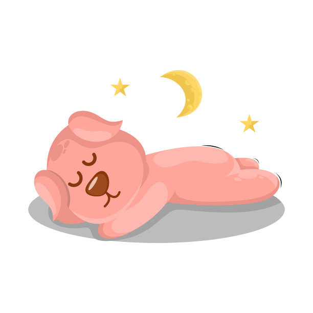 可爱的狗狗睡觉卡通图片下载