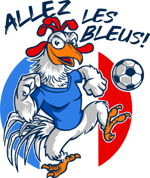 法国国际公鸡足球吉祥物图片下载