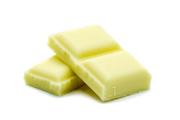 白巧克力孤立在白色背景上图片下载