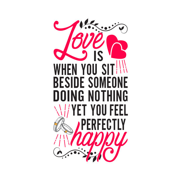 婚礼语录和标语很适合用于t恤上的爱情图片下载