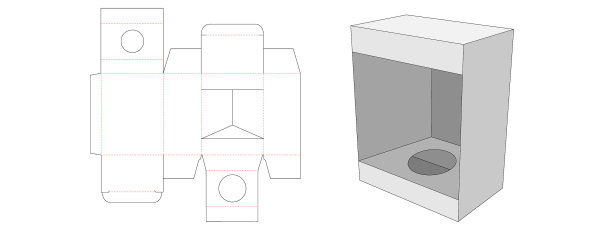 化妆品包装盒用窗模切图片下载