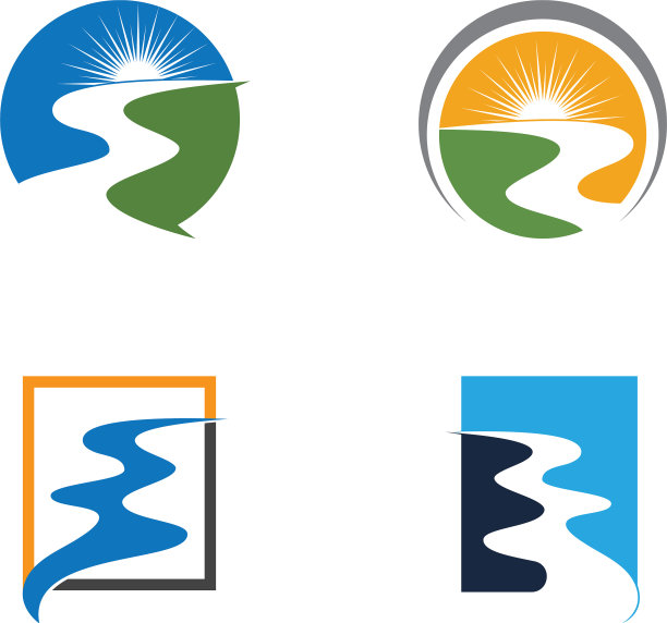 River标志模板图标图片下载