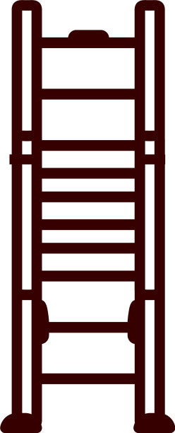 孤立的建筑梯形线条风格图标图片下载