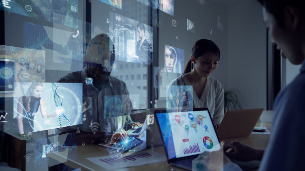 视觉内容的概念。社交网络服务。流媒体视频。通信网络。图片下载