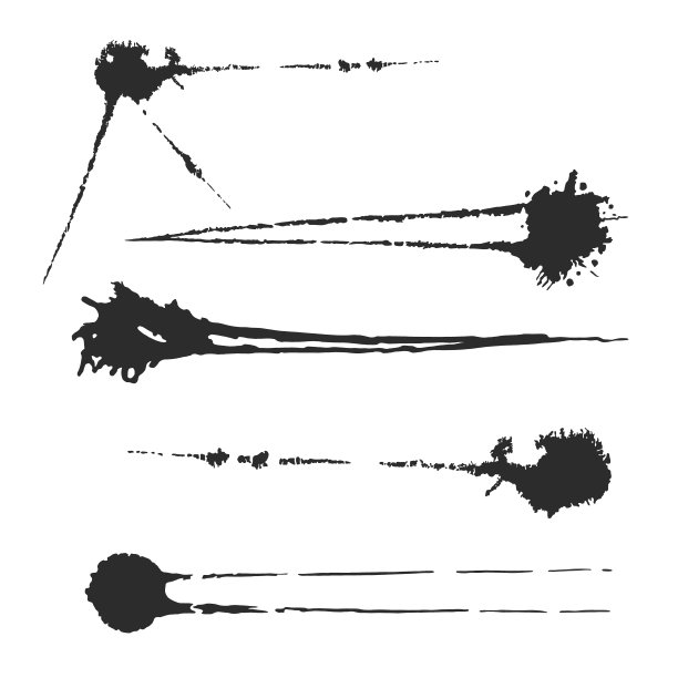 矢量黑色和白色墨水飞溅，墨迹和笔触，斑点，喷雾，污迹，喷溅，喷溅，滴，滴，墨水斑点画笔，油漆斑点，喷雾，污迹纹理元素的设计，背景。图片下载