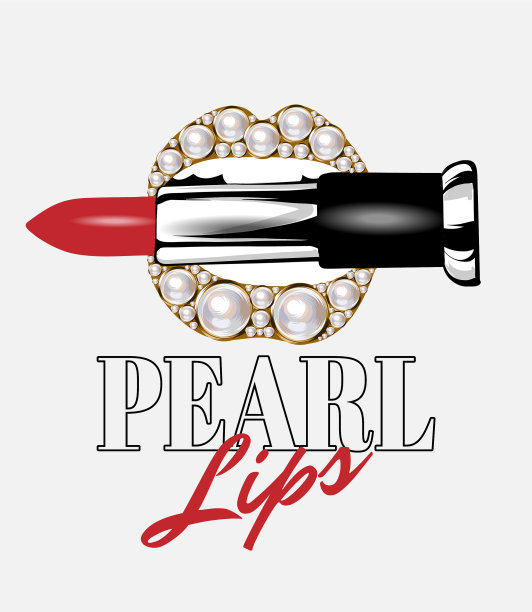 珍珠唇，手画嘴图片下载