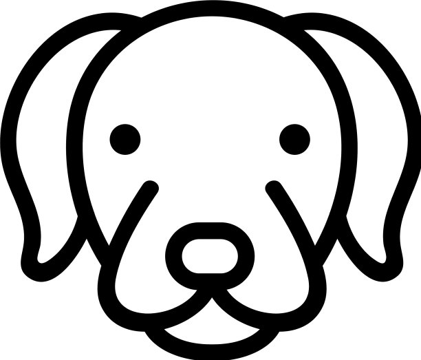 狗图标孤立轮廓符号图片下载