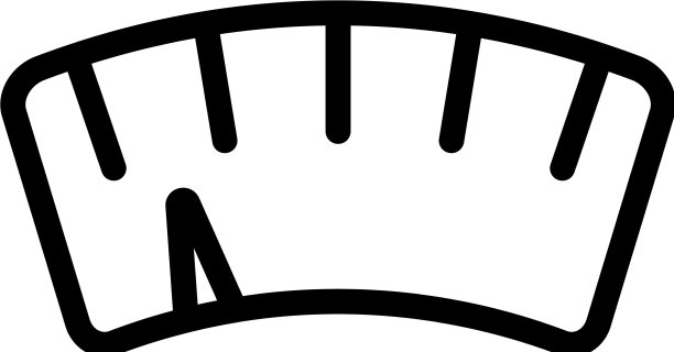 比例尺指示器图标孤立轮廓图片下载