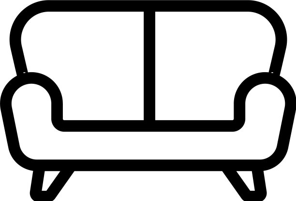 家沙发图标孤立轮廓符号图片下载