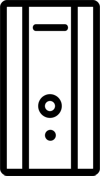 现代计算机图标孤立轮廓图片下载