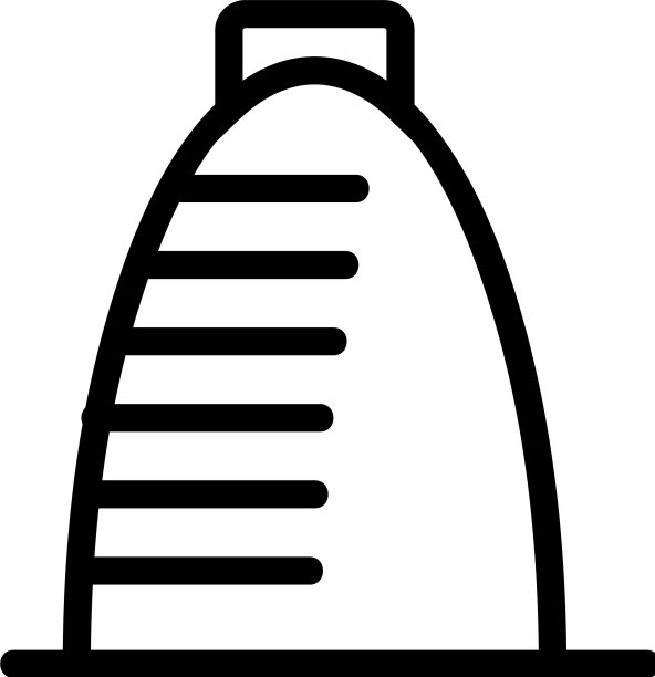 摩天大楼图标孤立轮廓符号图片下载