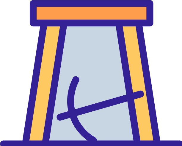 金矿开采图标孤立轮廓符号图片下载