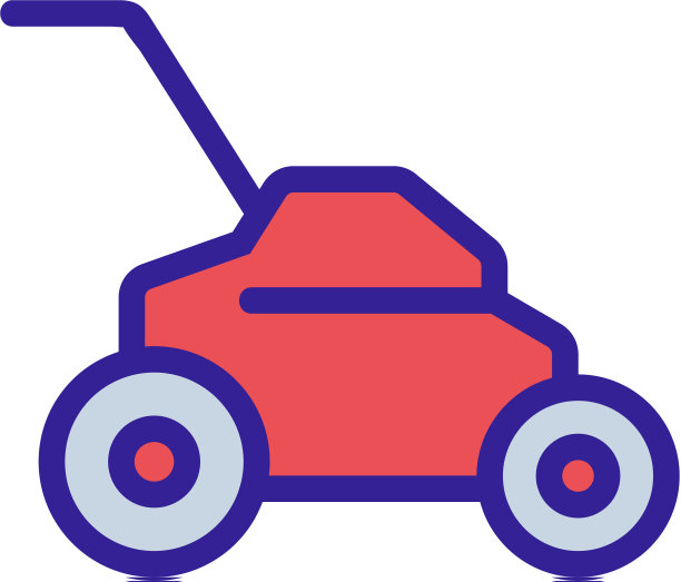 割草机图标孤立轮廓符号图片下载