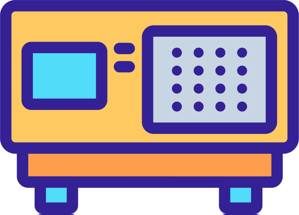 复古电脑图标孤立轮廓图片下载