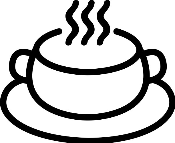 美味的图标汤孤立的轮廓图片下载