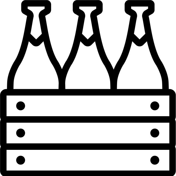 香槟图标孤立轮廓符号图片下载