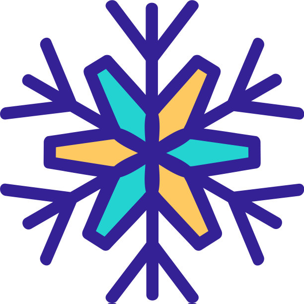雪花图标孤立轮廓符号图片下载
