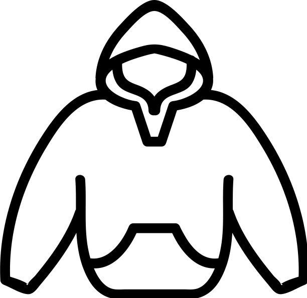 暖帽衫图标孤立轮廓符号图片下载