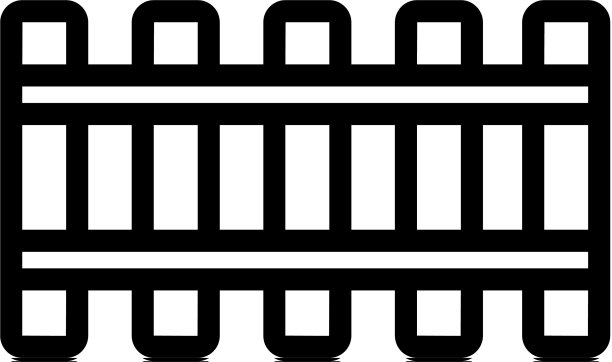 木栅栏图标孤立轮廓符号图片下载