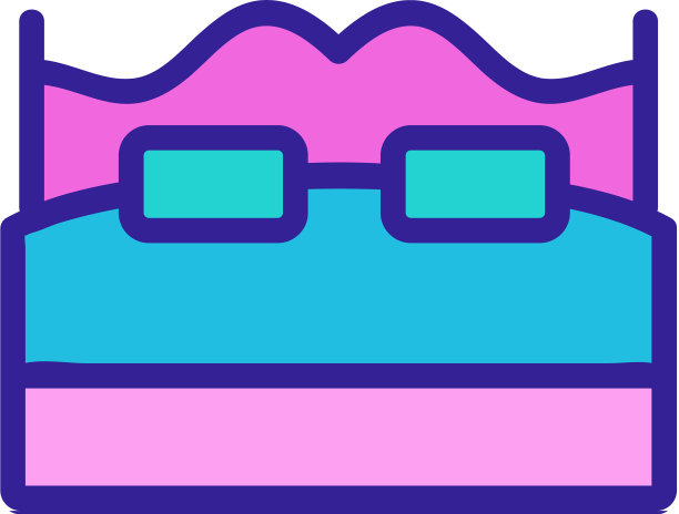 床图标孤立轮廓符号图片下载