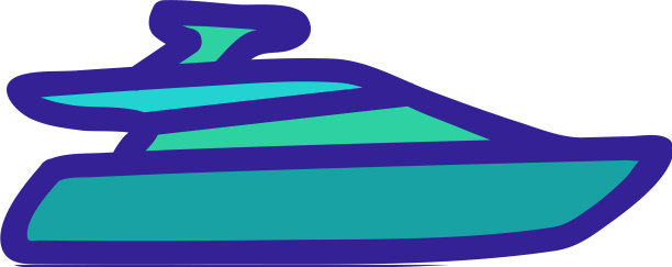 游艇图标孤立轮廓符号图片下载