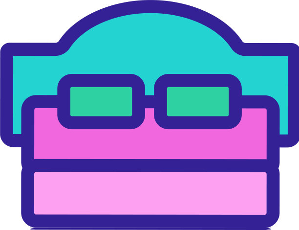 床图标孤立轮廓符号图片下载